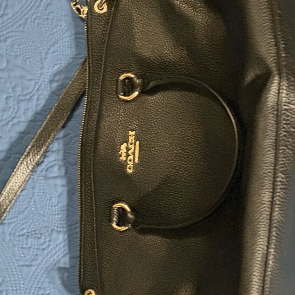 Coach Black Leather Shoulder Bag